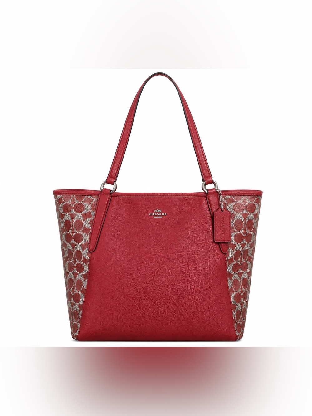 Coach Saffiano PVC Red Bailey Tote